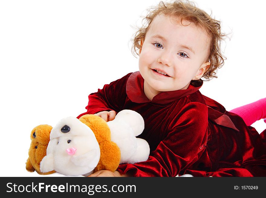 Nice kid with toy's. Shot in studio. Nice kid with toy's. Shot in studio.