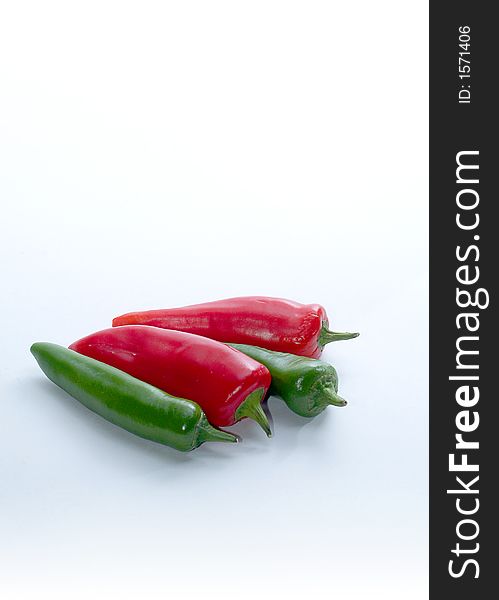 Red and green hot chillie peppers