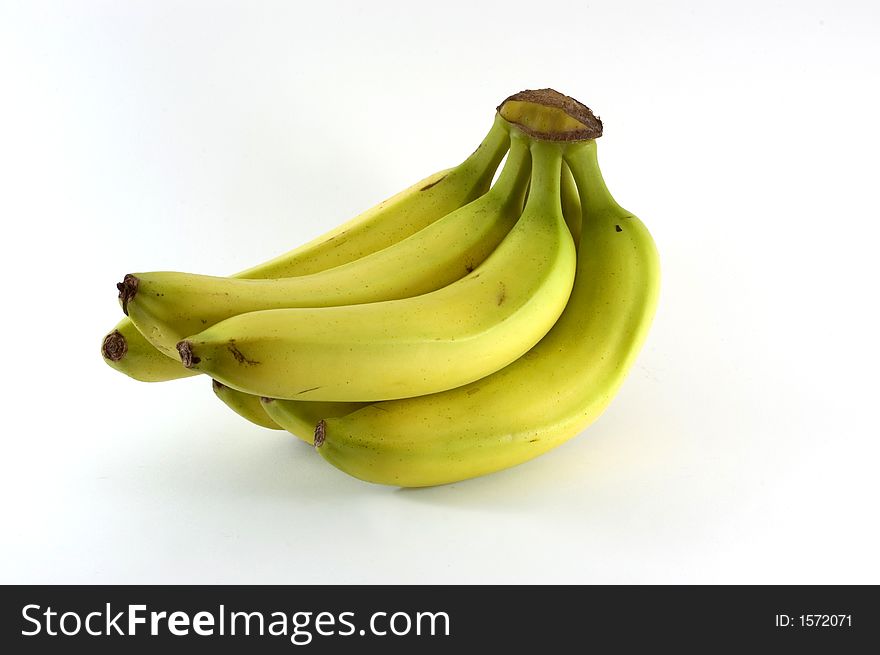 Bananas in a white background. Bananas in a white background