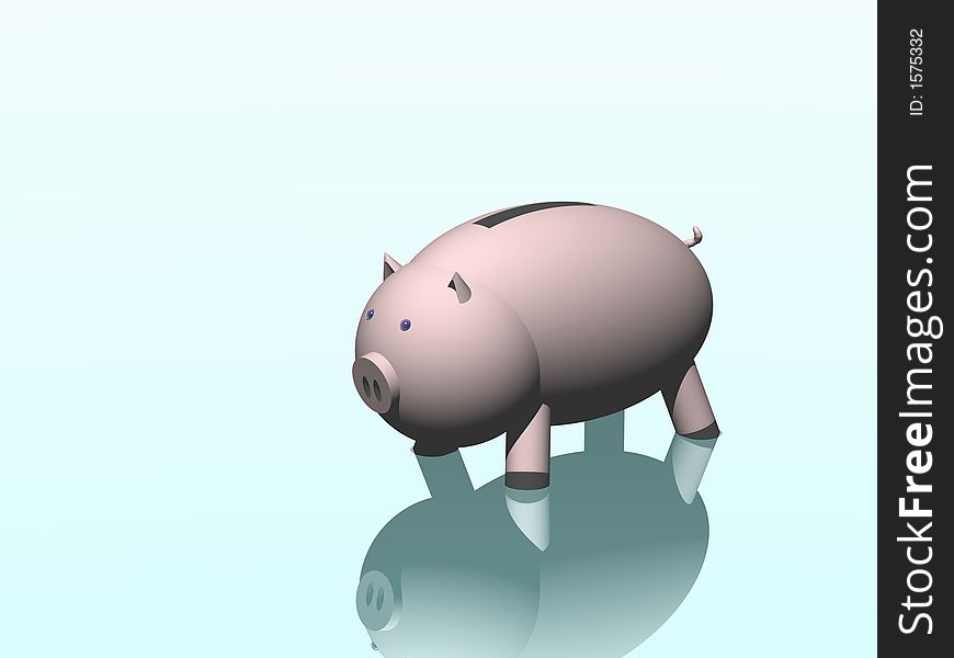 Piggy bank. Year of a pig. Christmas ornaments. 3D. Piggy bank. Year of a pig. Christmas ornaments. 3D.