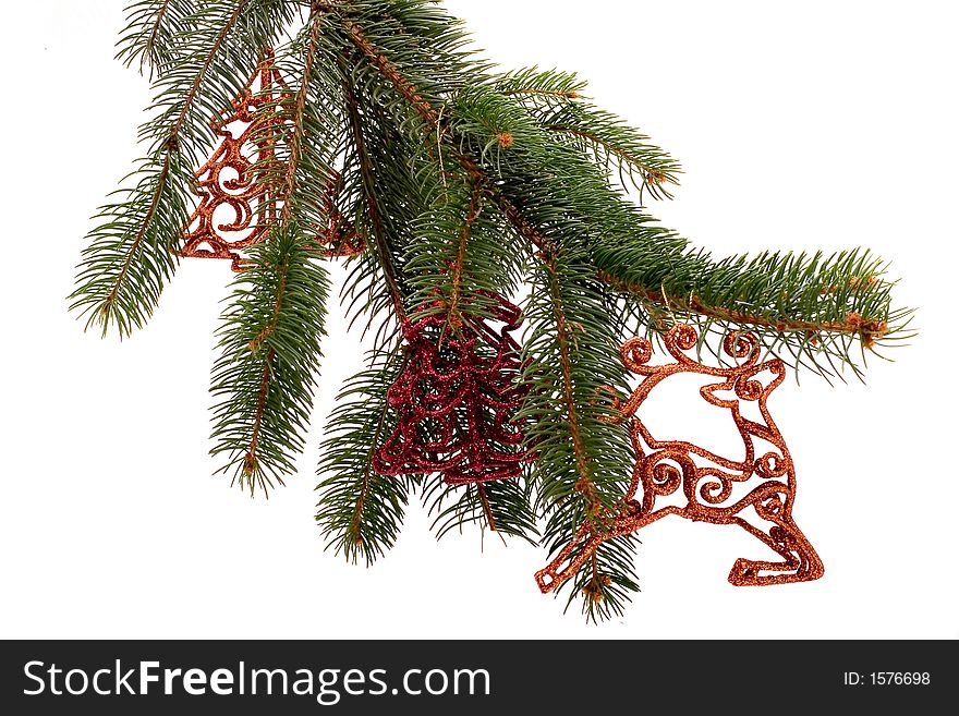 Christmas adornment on a white background. Christmas adornment on a white background.