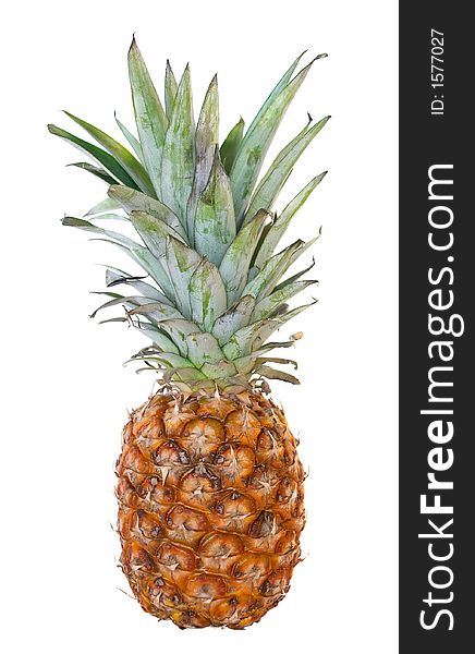 Pineapple on a white background with clipping path