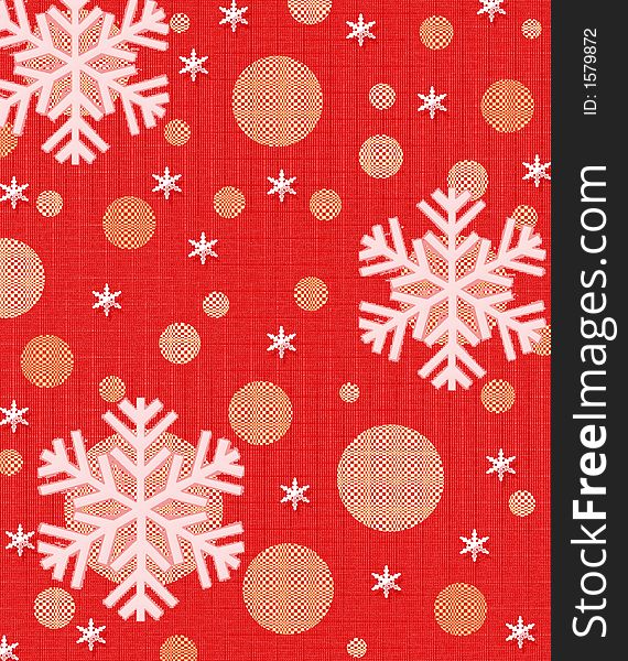 Winter themed snowflakes background with a visible texture illustration