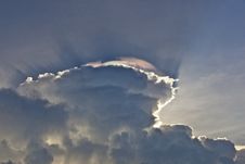 Beautiful Sky With Clouds And Light Reflections Royalty Free Stock Images