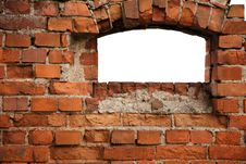 Red Old Brick Framework With White. Stock Photos Red Old Brick Framework With White. Stock Photos