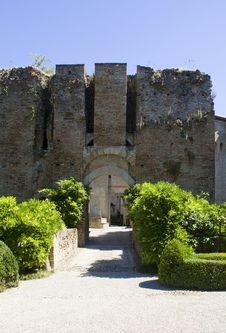 Ancient Walls Of The Castle Of Montechiarugolo, It Stock Images Ancient Walls Of The Castle Of Montechiarugolo, It Stock Images