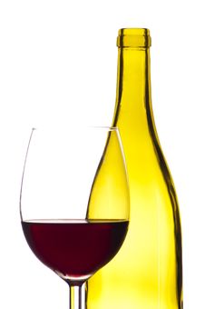 Wine Bottle With Glass Royalty Free Stock Image Wine Bottle With Glass Royalty Free Stock Image