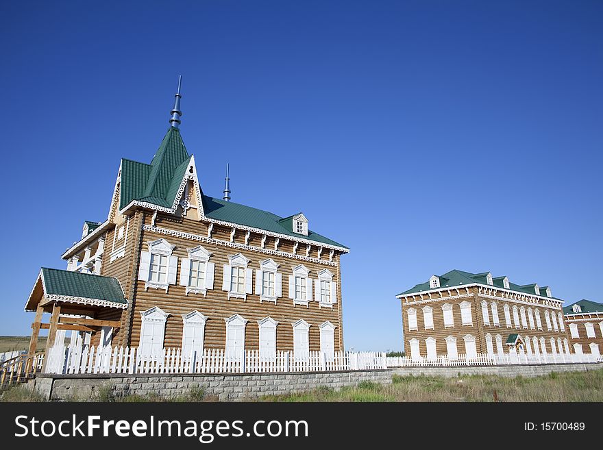 Russian style house in Manchuria city of China. Russian style house in Manchuria city of China