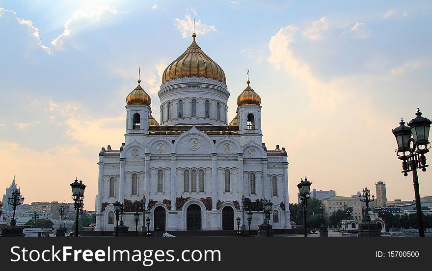 Cathedral of Christ the Savior in Moscow city of Russian