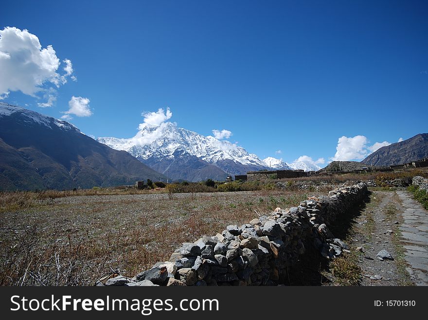 Annapurna nature and landscape in Nepal. Annapurna nature and landscape in Nepal