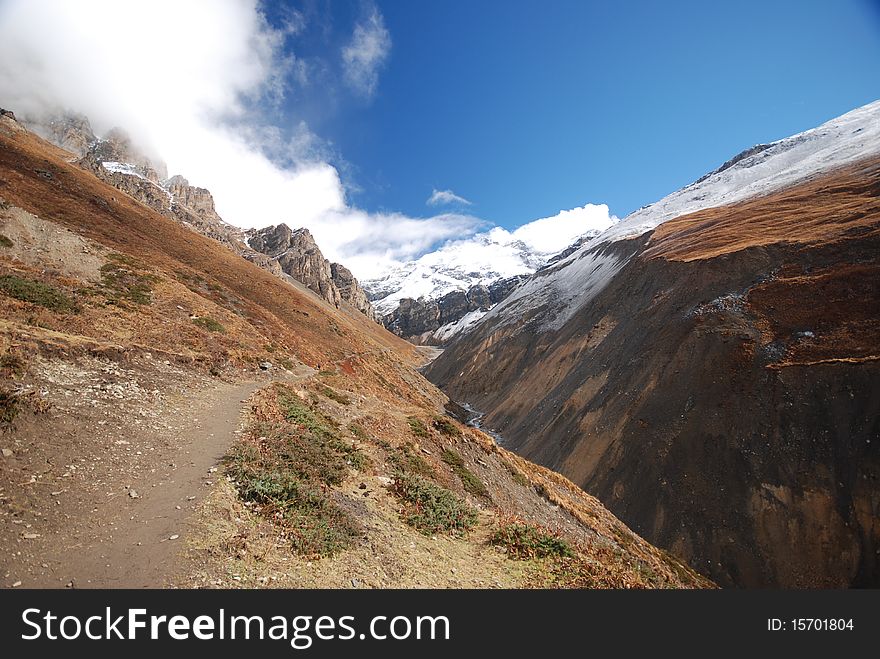 View Of Annapurna, Nepal