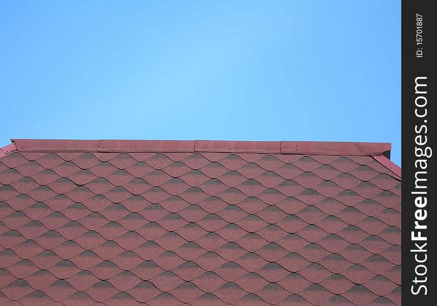 Soft tile roof is shown in the picture. Soft tile roof is shown in the picture.