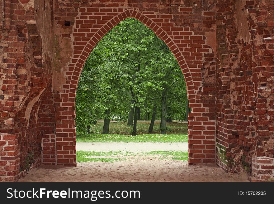 Portal of an ancient castle. Portal of an ancient castle.