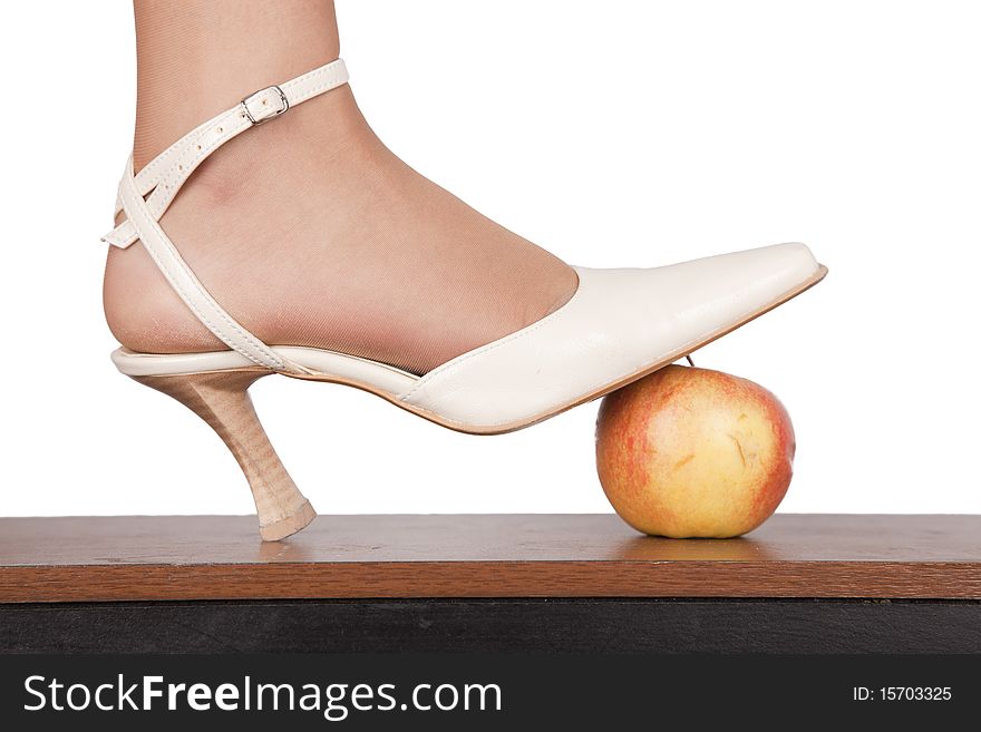 Sexy foot and  apple