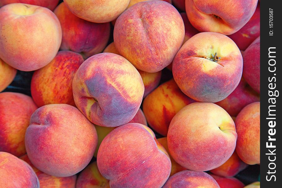 Background made of fresh ripe peaches. Background made of fresh ripe peaches