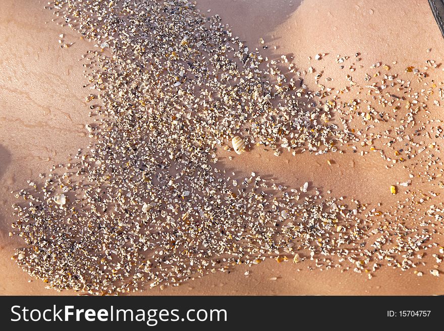 Back Of Boy With Sand