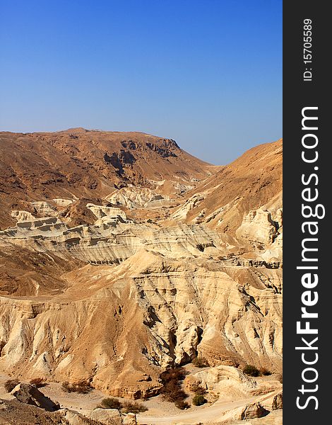 View of Negev desert in the south Israel