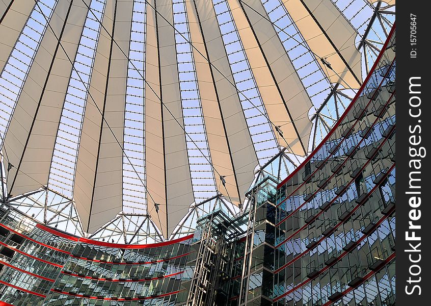 The architecture of th Sony Center in Potsdamer Platz Berlin. The architecture of th Sony Center in Potsdamer Platz Berlin