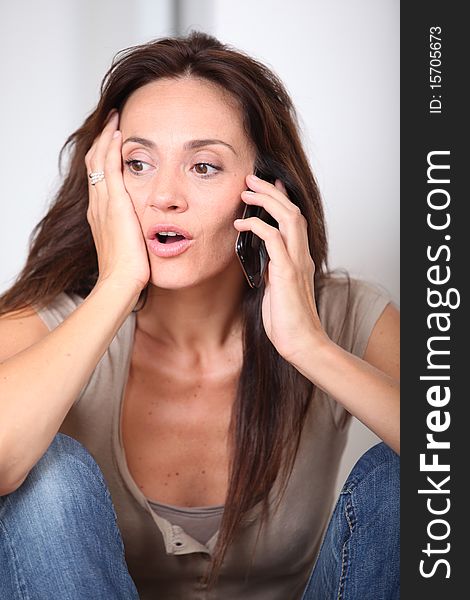 Woman receiving a phonecall