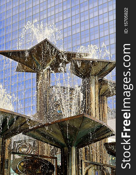 Fountain in Alexander Platz Berlin. Fountain in Alexander Platz Berlin