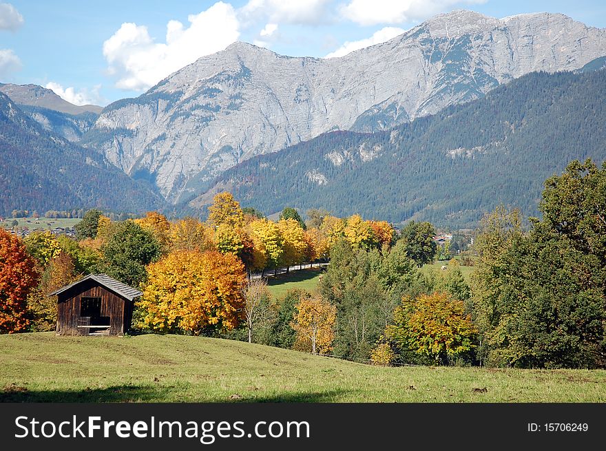 Colorful mountain landscape of austrian alps in Zell am See. Colorful mountain landscape of austrian alps in Zell am See