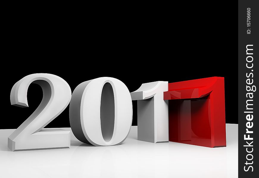 Logo of new 2011 ( 3d rendering )