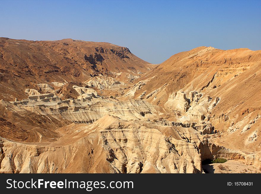 View of Negev desert in the south Israel