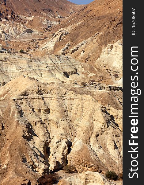 View of Negev desert in the south Israel