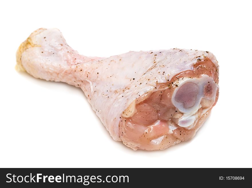 Fresh chicken Leg isolated on white background. Fresh chicken Leg isolated on white background