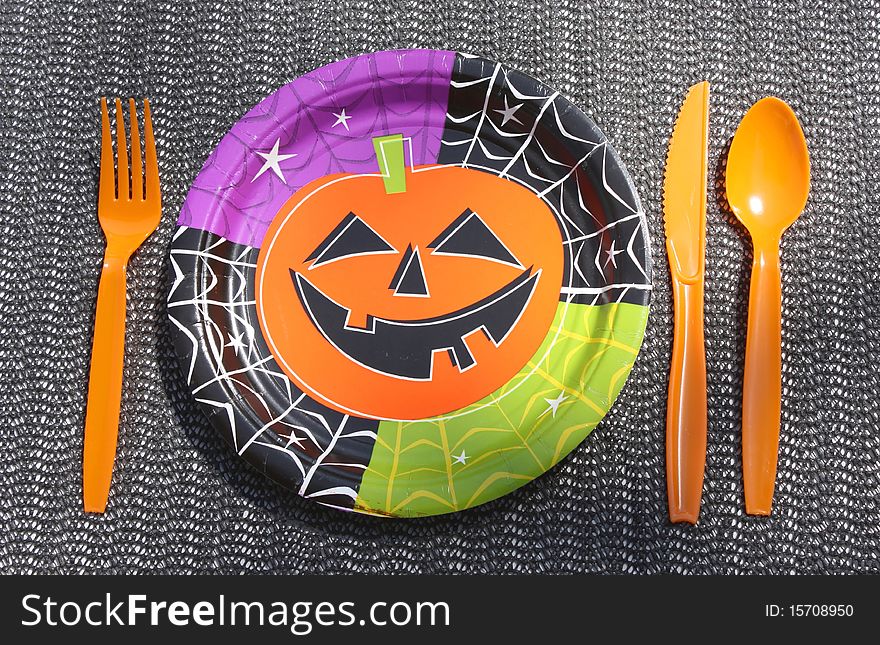 Colorful Halloween decoration on table for Halloween. Colorful Halloween decoration on table for Halloween