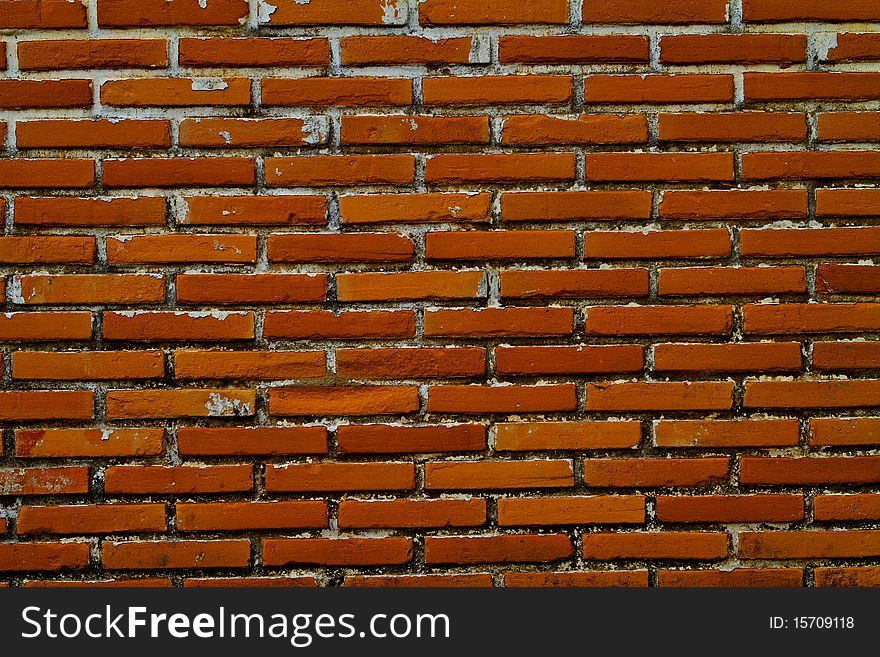 Old Wall from a red brick as a Background