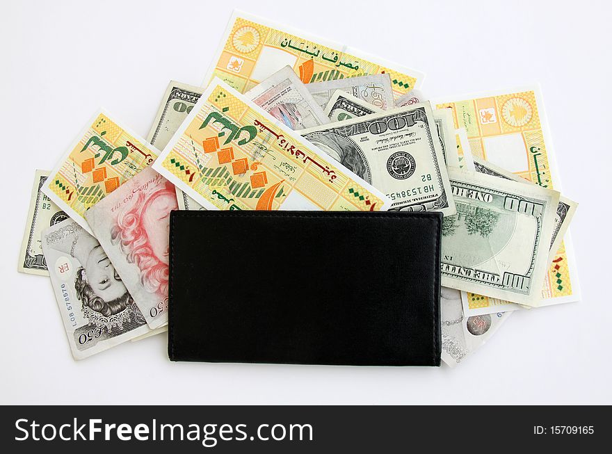 Collection of different currencies isolated on a white background. Collection of different currencies isolated on a white background
