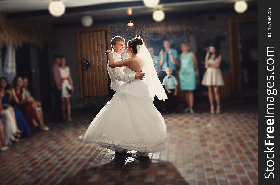 Bride And Groom Dancing