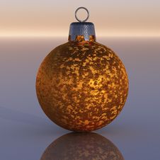 Gold Christmas Ornament Stock Image Gold Christmas Ornament Stock Image