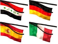 Mourning Flags Royalty Free Stock Photo