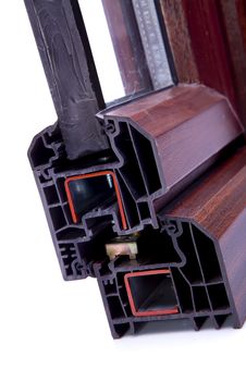 Cross Section PVC Window Royalty Free Stock Images Cross Section PVC Window Royalty Free Stock Images