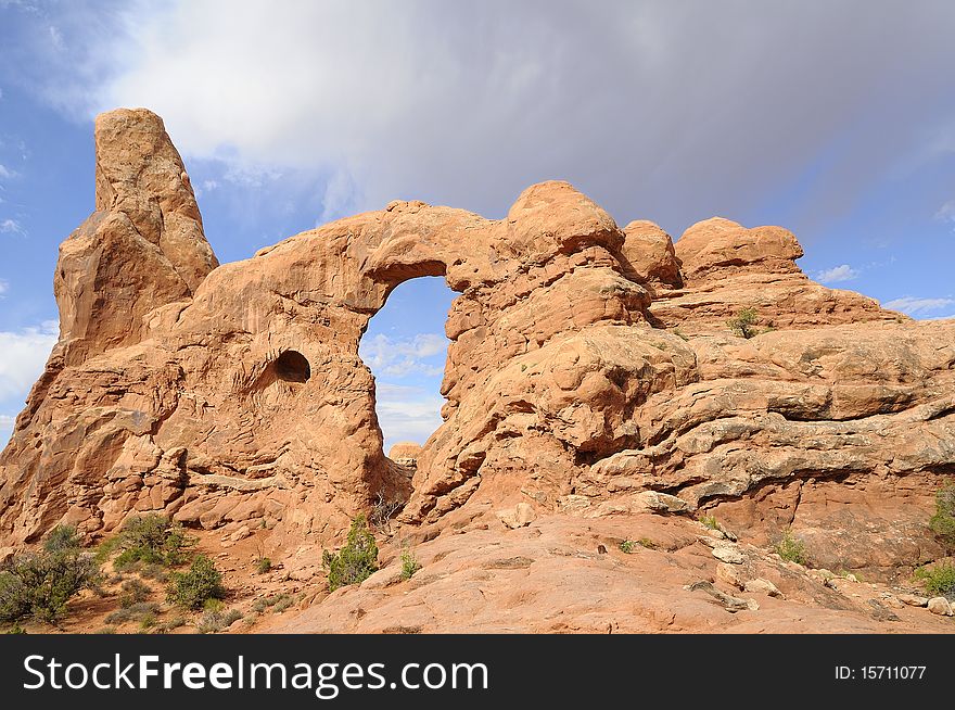 The Castle, one of most famous formations in Arches National Parks