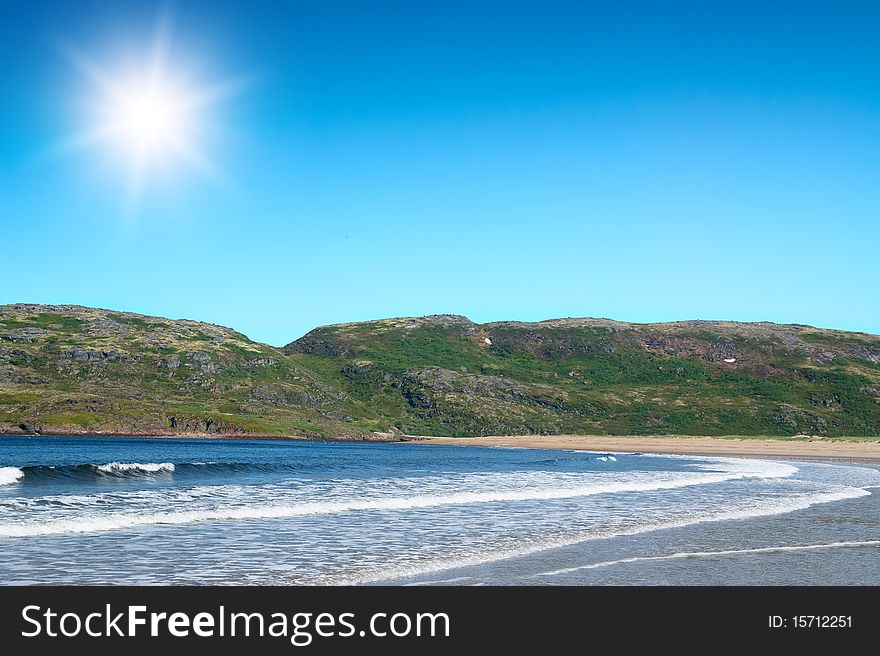 Coast of Kola Peninsula. Teriberka. Atlantic Ocean. Coast of Kola Peninsula. Teriberka. Atlantic Ocean