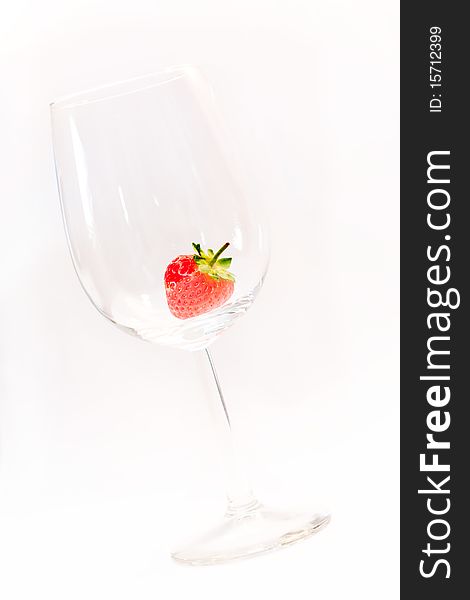 Strawberry in the glass