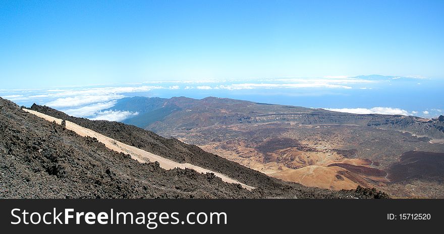 Volcano of tenerife island. Canary Islands.