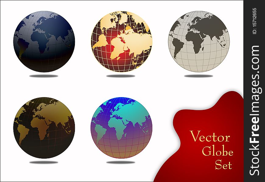 Vector Globe Set