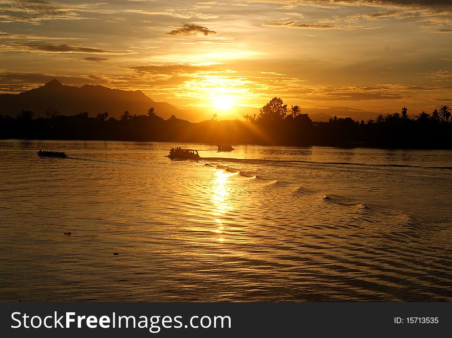 Sunset At Sarawak River