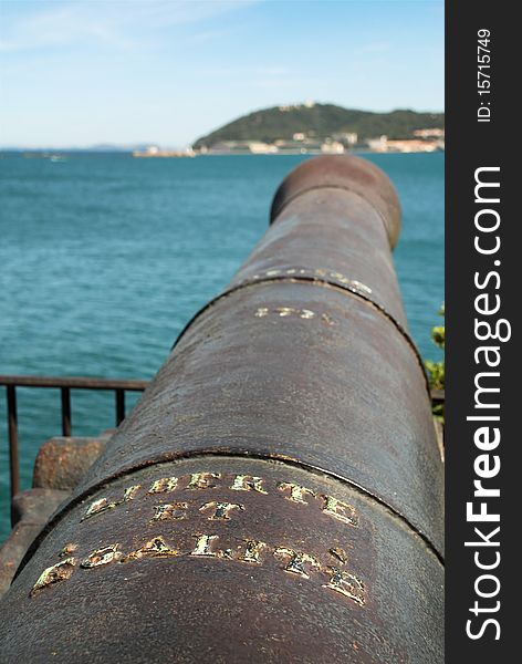 Large cannon with registration Freedom and Equal. Large cannon with registration Freedom and Equal