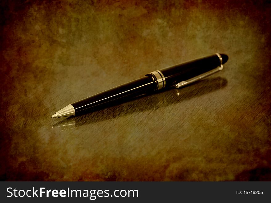 Ball point pen isolated on desktop. Ball point pen isolated on desktop