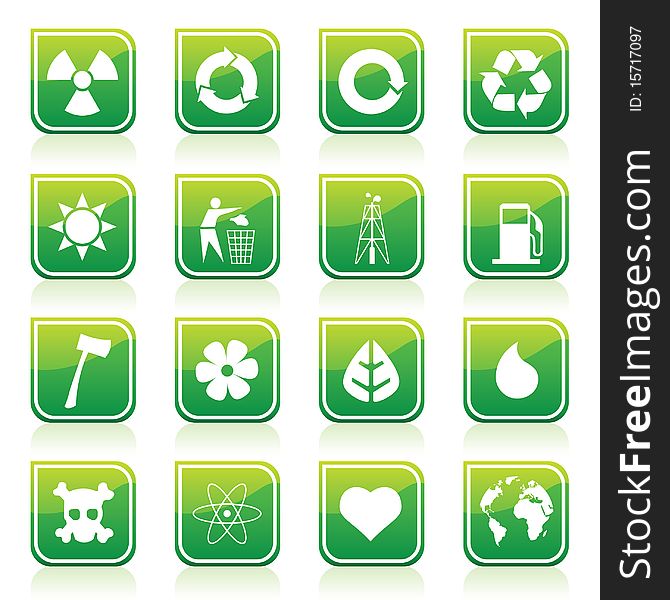 Set of various environmental icons
