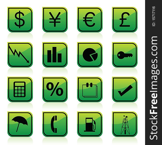 Set of various finance icons
