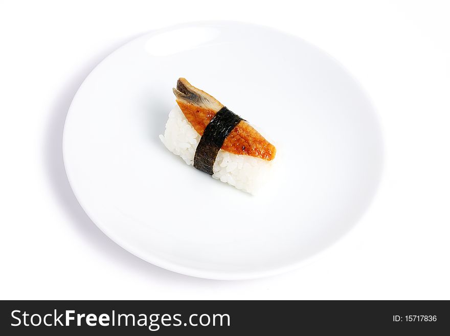 Sushi on the plate