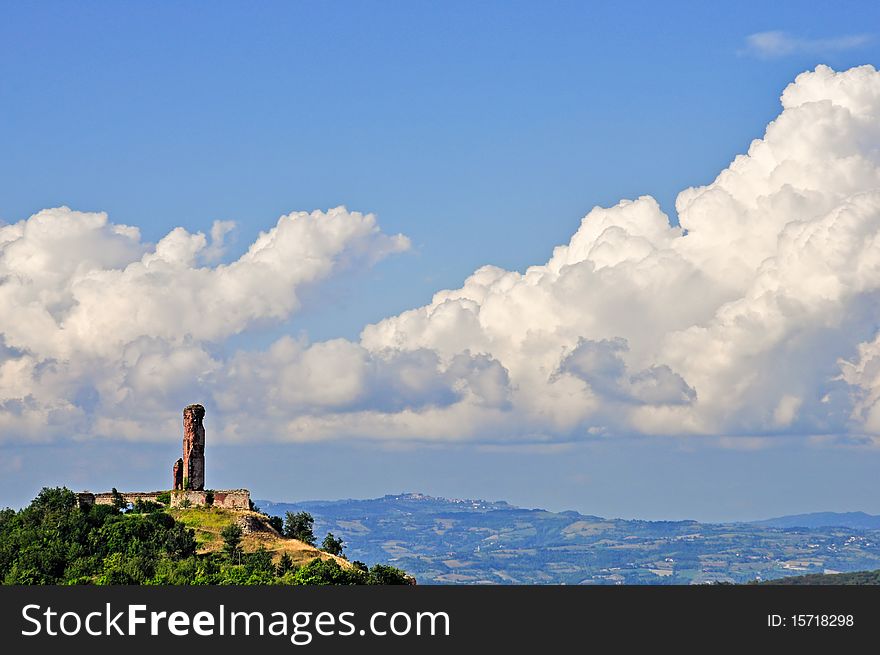 View of castle of Battifollo in Piedmont, Italy. View of castle of Battifollo in Piedmont, Italy.