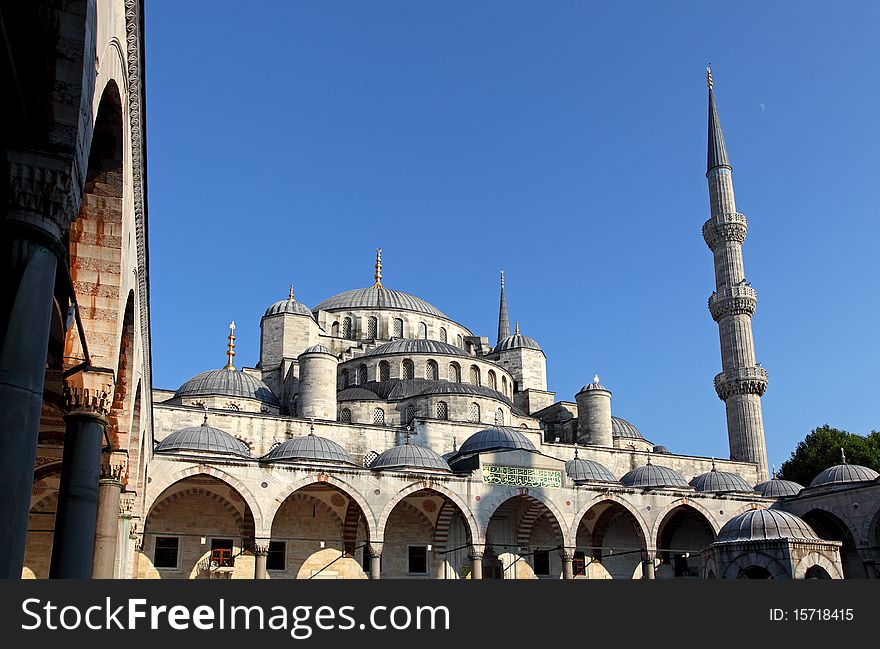 View of Blue Mosque (Sultan Ahmet) in Istanbul, Turkey