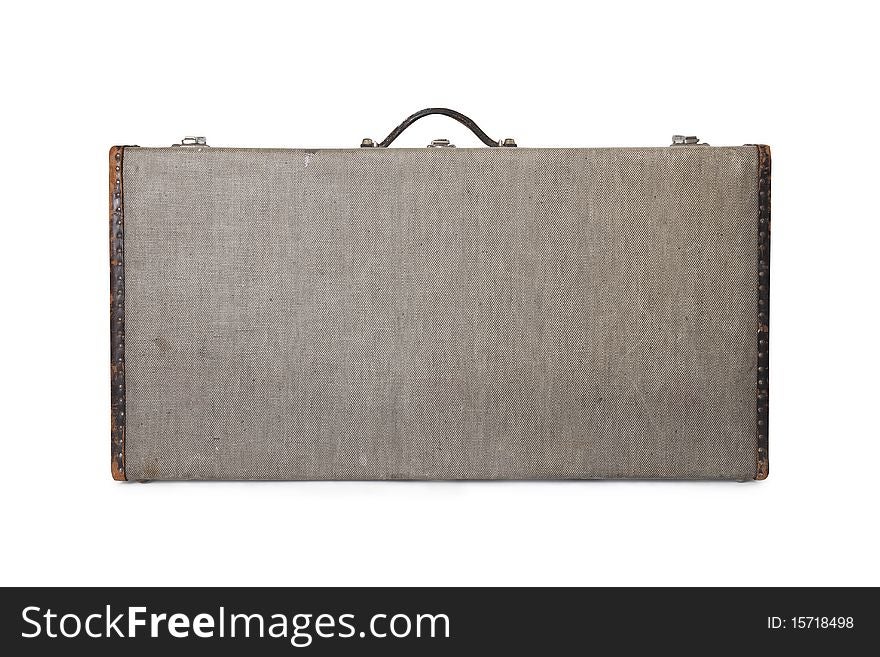 Old suitcase isolated on white background. Old suitcase isolated on white background